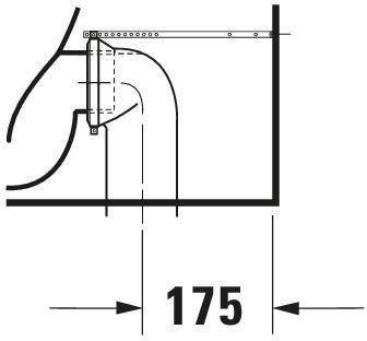 DURAVIT DuraStyle Stand-Tiefspül-WC 705x370mm mit WonderGliss, Abgang Vario, weiß