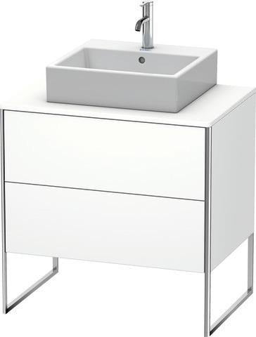 Duravit XSQUARE Waschtischunterbau 800 mm mit integriertem Fußgestell, s-matt ES Ahorn