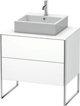 Duravit XSQUARE Waschtischunterbau 800 mm mit integriertem Fußgestell, s-matt ES Ahorn
