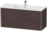 Duravit XViu Waschtischunterbau wandhängend 1210 mm, 2 Schubkästen, champagner matt/weiß matt