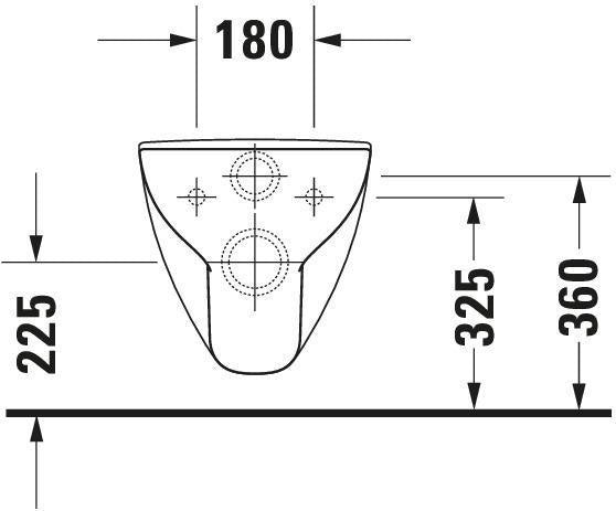 Duravit Wand-WC D-Code Vital 700 mm Tiefspüler barrierefrei mit HygieneGlaze