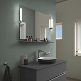 DURAVIT Sivida Spiegel Ablage 1000 mm Chrom/Nussbaum Matt – Badablage mit Befestigungsmaterial