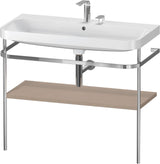 Duravit Happy D.2 c-shaped Waschtischset mit Metallkonsole, 975 mm, Taupe