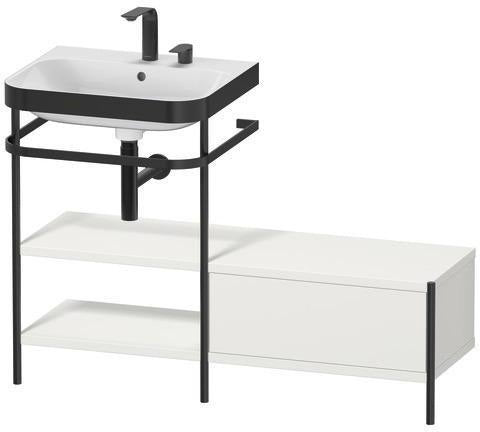 Duravit Waschtischset Happy D.2 Plus 1200x490mm Taupe Supermatt – Einrichtungssystem Nussbaum Mitte