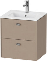 DURAVIT Brioso Waschtischunterbau 553x520x419 mm, 2 Schubkästen, Weiß Matt, Griff Chrom