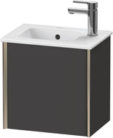 DURAVIT XViu Waschtischunterbau wandhängend 410 mm anthrazit mit 1 Tür und Tip-on Technik