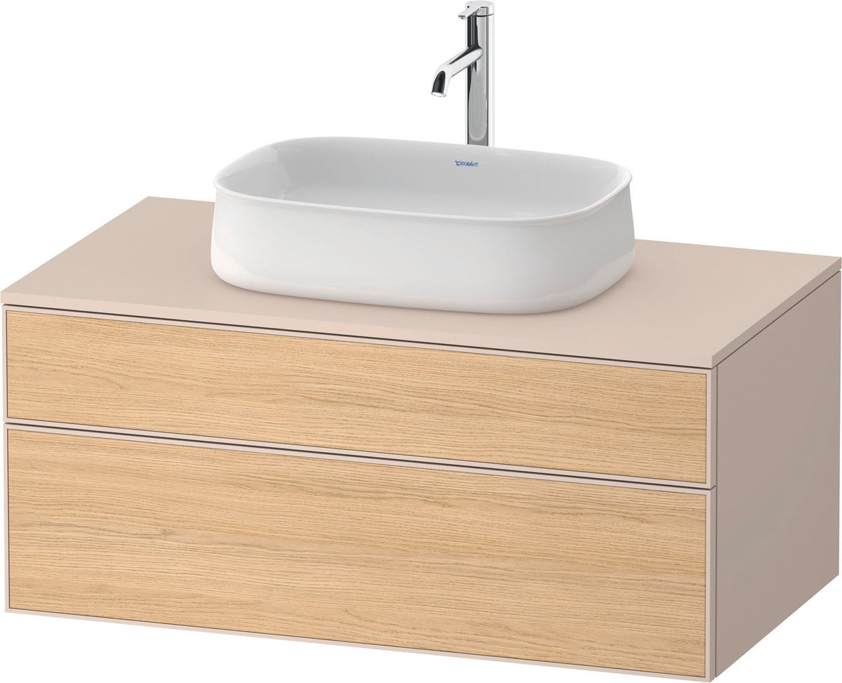 DURAVIT Zencha Konsolenwaschtischunterbau 1000 mm Eiche Anthrazit mit Tip-on Technik