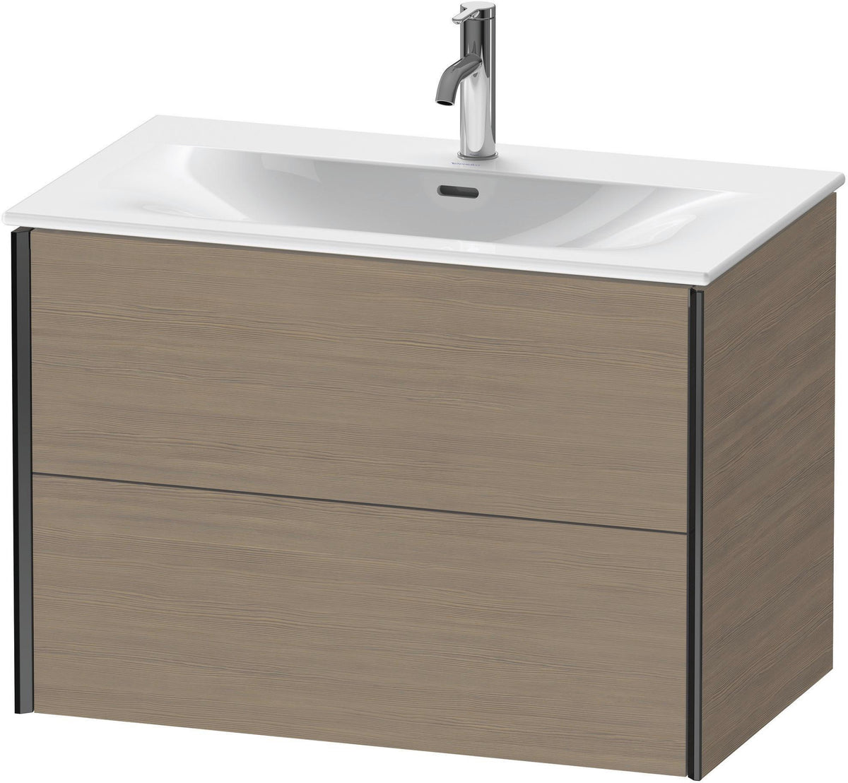 DURAVIT XViu Waschtischunterbau wandhängend 810 mm Eiche mit 2 Schubkästen und Push-Open