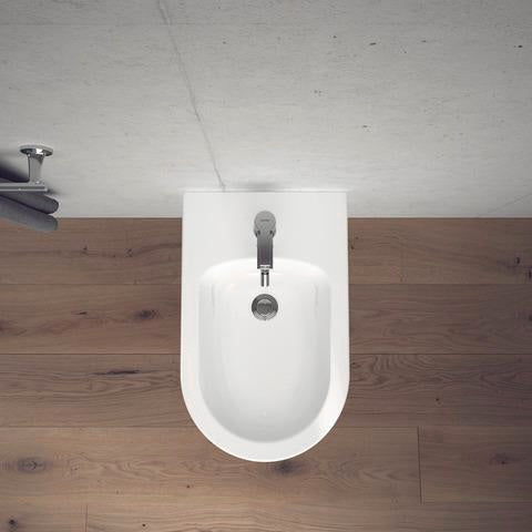 DURAVIT B.2 Einhebel-Bidetmischer Chrom 127 mm mit Zugstangen-Ablaufgarnitur