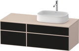 DURAVIT Zencha Konsolenwaschtischunterbau 1300 mm Eiche Anthrazit mit 2 Auszügen und Tip-on-Technik