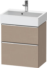 DURAVIT D-Neo Waschtischunterbau wandhängend Eiche Schwarz 584 mm mit Auszug und Schubkasten