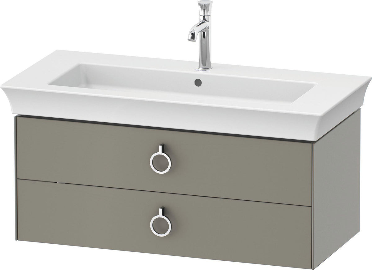 DURAVIT Waschtischunterbau White Tulip wandhängend 984 mm mit 2 Schubkästen, weiß seidenmatt