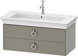 DURAVIT Waschtischunterbau White Tulip wandhängend 984 mm mit 2 Schubkästen, weiß seidenmatt