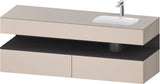 DURAVIT Qatego Einbauwaschtisch mit Konsolenwaschtischunterbau 1600 mm Weiß Matt