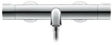 DURAVIT C.1 Wannenthermostat Aufputz – Thermostatkartusche, Schwarz Matt, 150 mm Mittenabstand
