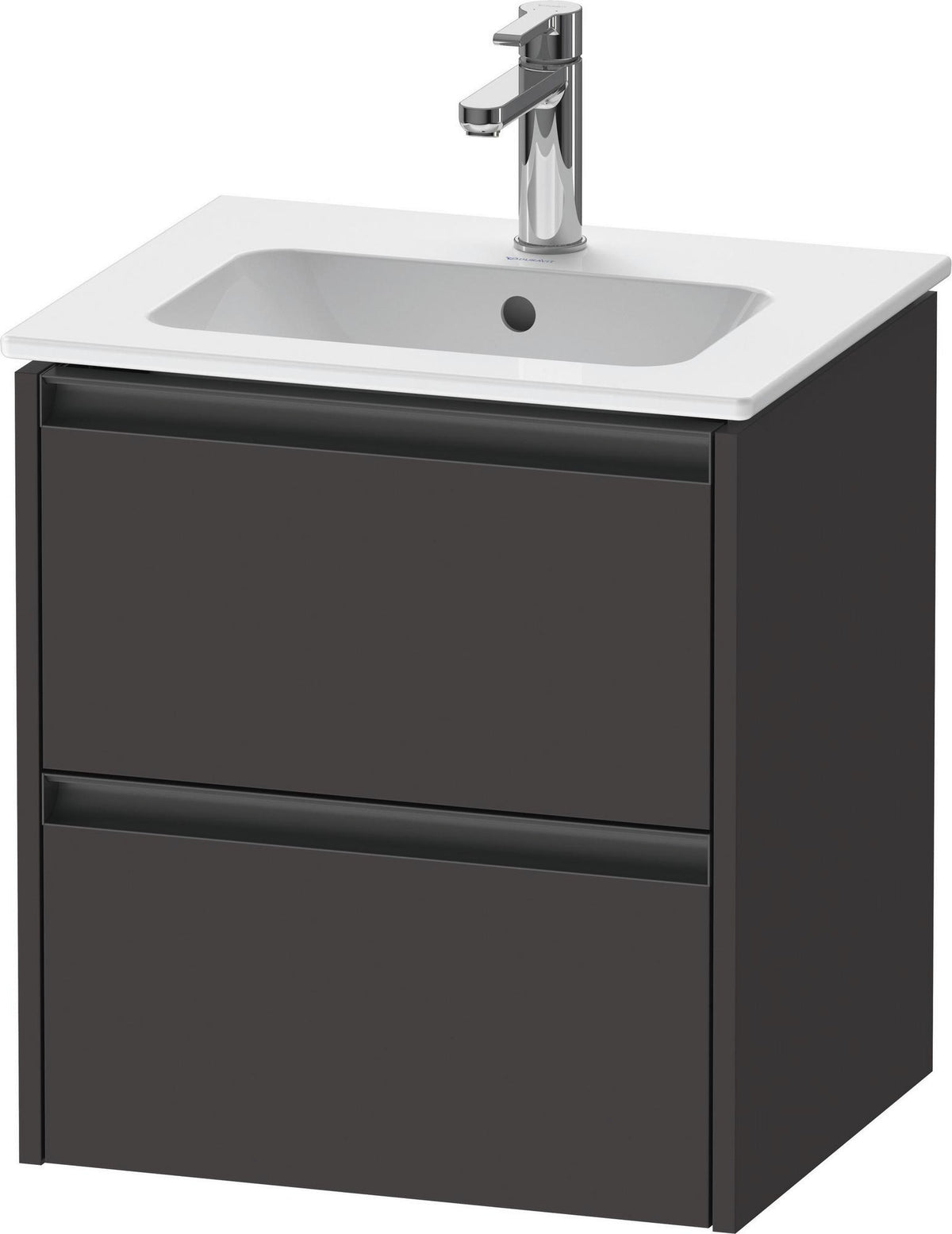 Duravit Ketho.2 Waschtischunterbau wandhängend 510 mm mit 2 Schubkästen, Betongrau Matt