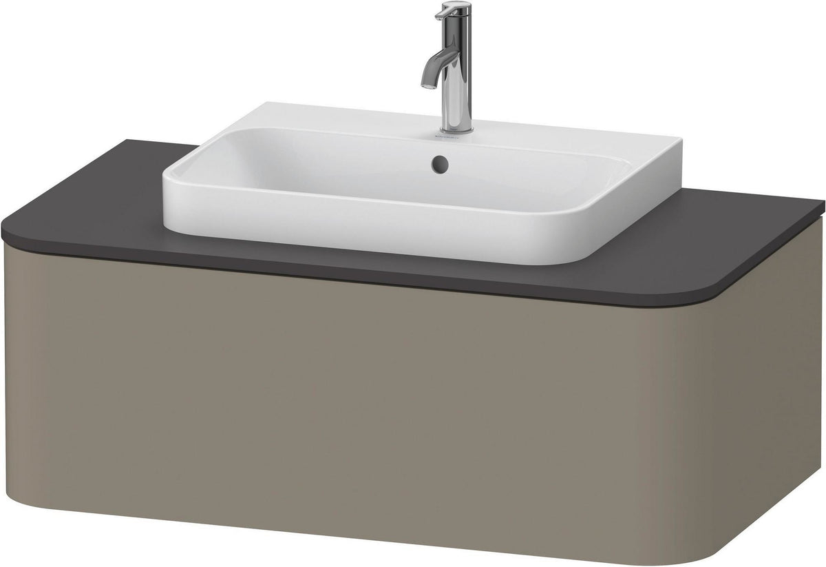 DURAVIT Happy D.2 Konsolenwaschtischunterbau 1000 mm Taupe Supermatt mit Tip-On Technik