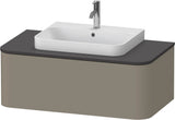 DURAVIT Happy D.2 Konsolenwaschtischunterbau 1000 mm Taupe supermatt mit Tip-On und LED
