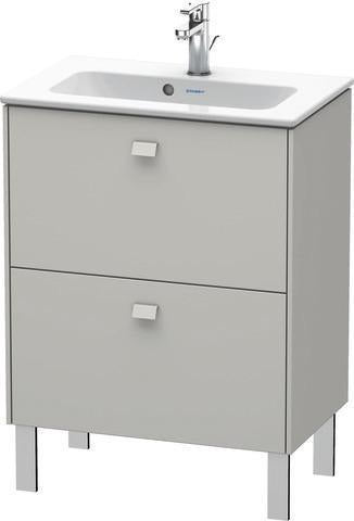 Duravit Waschtischunterbau Brioso Compact 683 mm betongrau matt mit 2 Auszügen