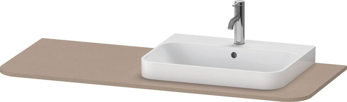 Duravit Konsole Happy D.2 1300 mm taupe supermatt – Beckenposition links