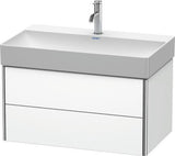 Duravit XSquare Waschtischunterbau 784 mm, 2 Schubkästen, s-matt, Ahorn Mi.