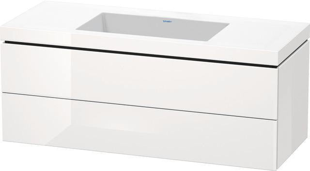 Duravit Waschtischset L-CUBE 1200x480mm mit Vero Air Waschtisch, 2 Schubkästen, HL, s-matt