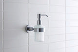 DURAVIT D-Code Seifenspender mit Glasflakon und verchromtem Messinghalter für Wandmontage