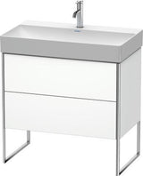 Duravit XSquare Waschtischunterbau 784 mm mit integriertem Fußgestell in Eiche silber-matt