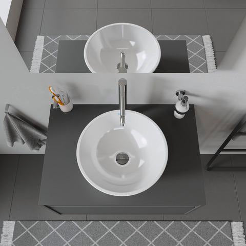 Duravit Design Classics Aufsatzbecken Bacino 420 mm rund, weiß, mit Überlauf und WonderGliss