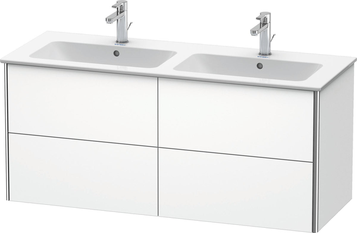 Duravit XSquare Waschtischunterbau 1280 mm, 4 Schubkästen, Betongrau Matt, wandhängend