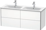 Duravit XSquare Waschtischunterbau 1280 mm, 4 Schubkästen, Betongrau Matt, wandhängend