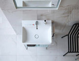 DURAVIT DuraSquare Waschtisch 500 mm weiß ohne Überlauf mit 1 Hahnloch für Möbelmontage