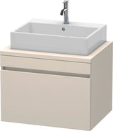 Duravit DuraStyle Konsolenwaschtischunterbau 700 mm betongrau matt mit 1 Auszug und Soft-Close