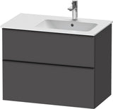 DURAVIT D-Neo Waschtischunterbau 810 mm Weiß Matt mit Bronze Griff und Soft-Close