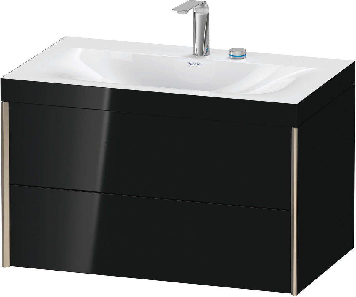 DURAVIT XViu c-bonded Waschtischset 800 mm wandhängend mit 2 Schubkästen und Tip-on-Technik