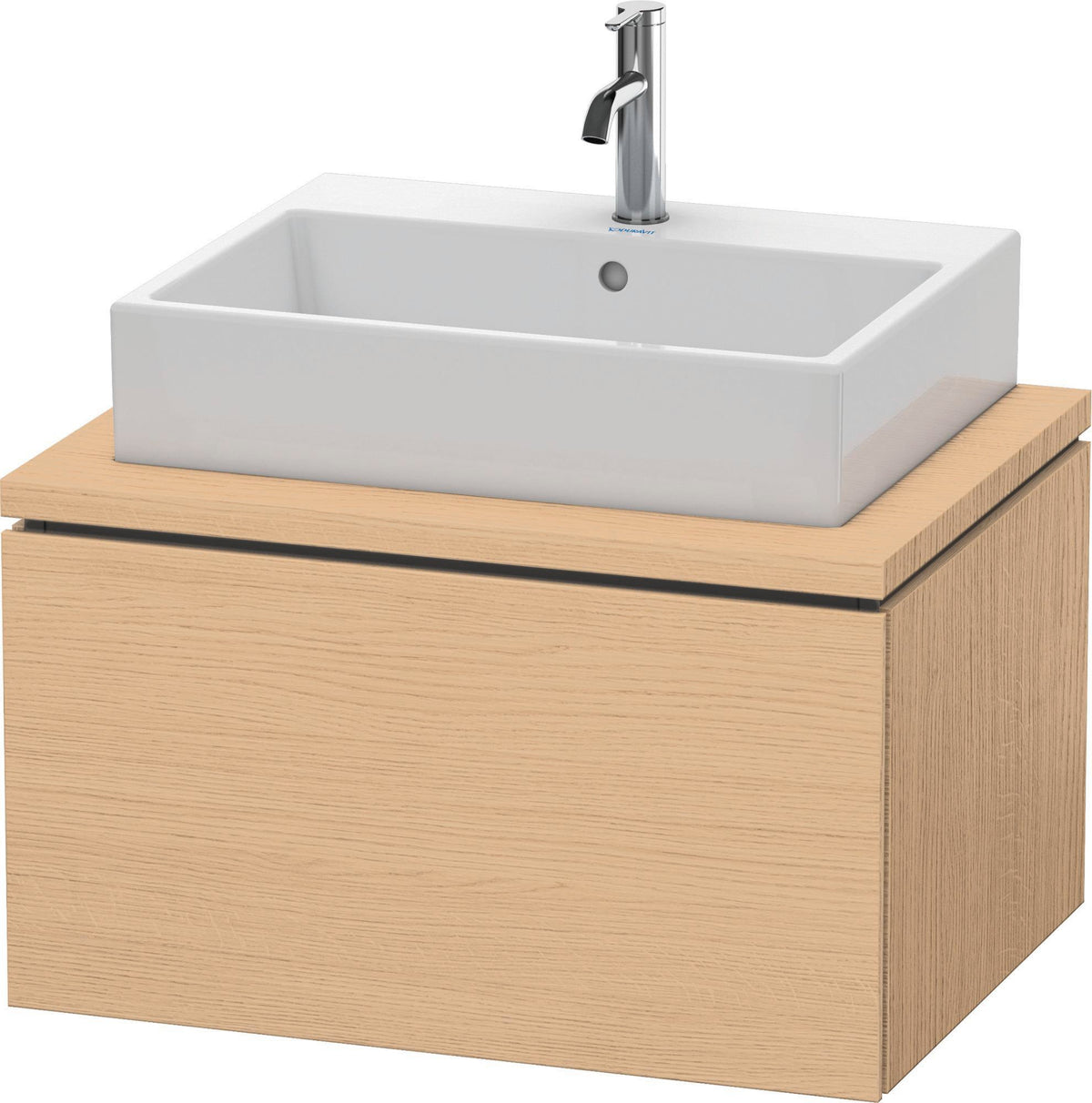 Duravit L-Cube Konsolenwaschtischunterbau 720 mm betongrau matt mit 1 Auszug und Tip-on-Technik