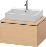 Duravit L-Cube Konsolenwaschtischunterbau 720 mm betongrau matt mit 1 Auszug und Tip-on-Technik