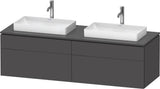 DURAVIT L-Cube Konsolenwaschtischunterbau 1620 mm Taupe supermatt mit Tip-on Technik