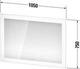 DURAVIT White Tulip Spiegel 750x450mm mit Beleuchtung, Sensorschalter & Dimmfunktion – Design von Philippe Starck