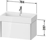 Duravit Waschtischunterbau XVIU 397x784x454mm Prof. Champ matt weiß matt – wandhängend mit Tip-On-Technik