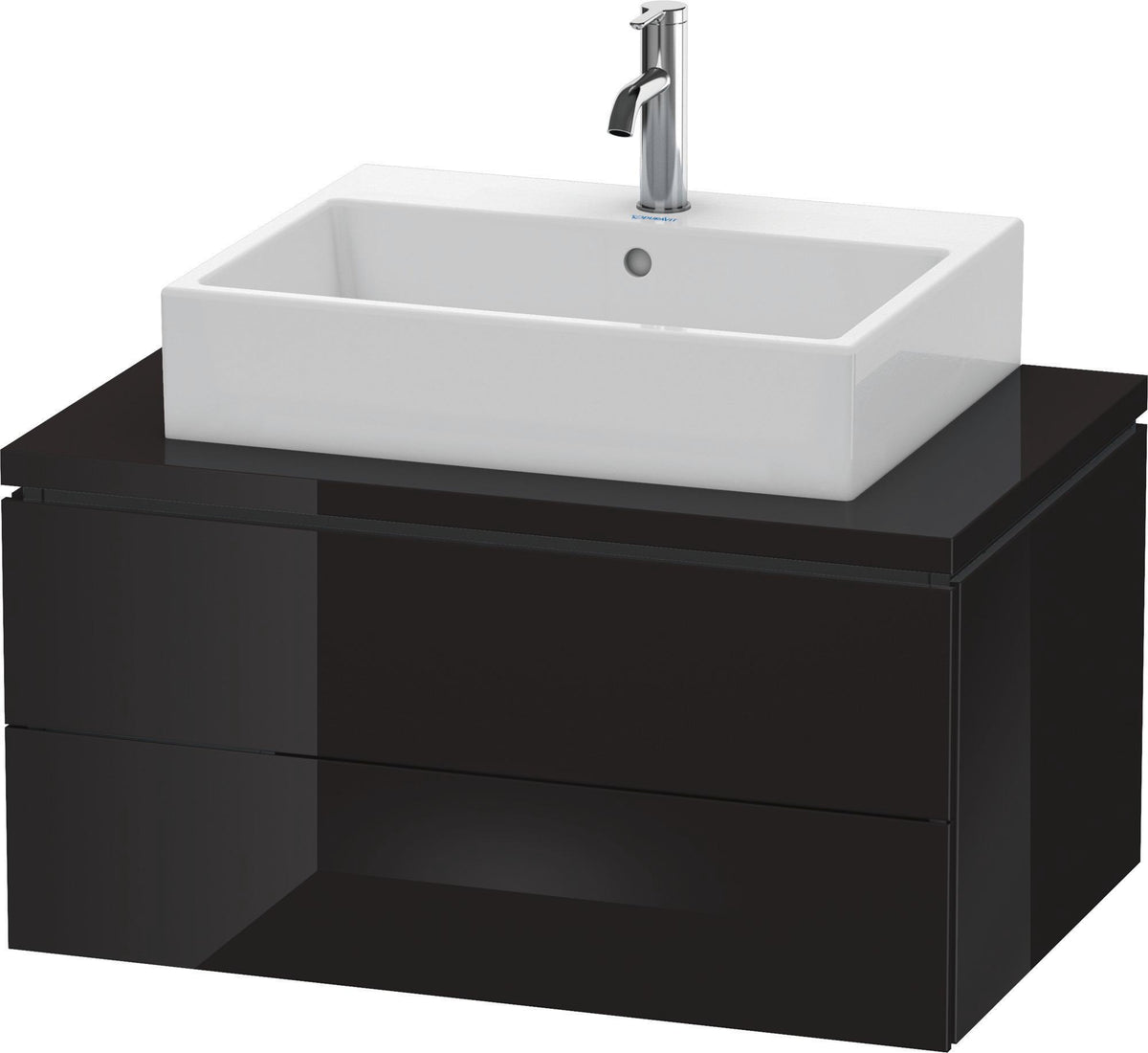 DURAVIT L-Cube Konsolenwaschtischunterbau 820 mm betongrau matt mit 2 Schubkästen