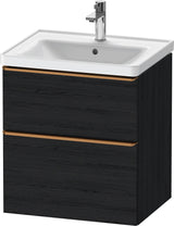 Duravit D-Neo Waschtischunterbau 584 mm betongrau matt mit Auszug und Schubkasten