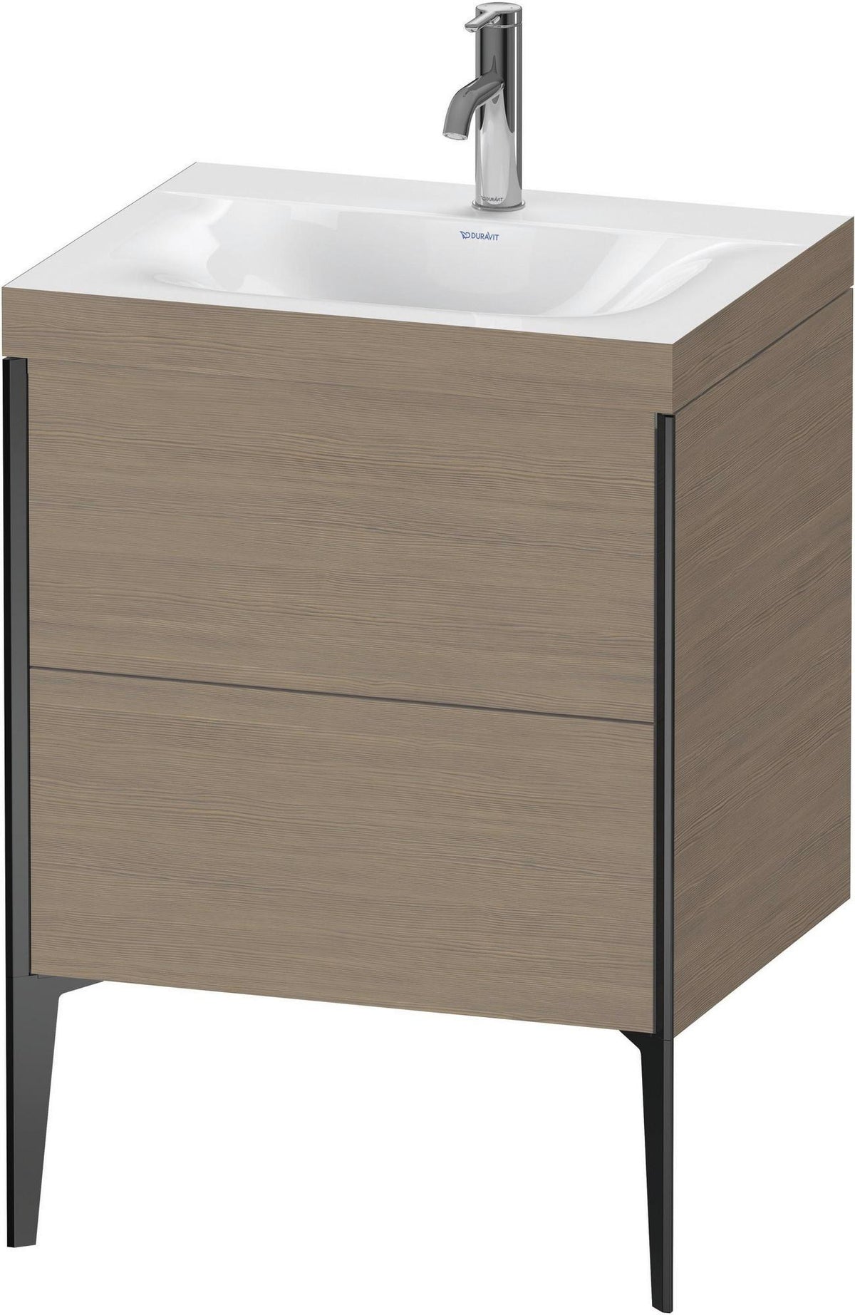 DURAVIT XViu c-bonded Waschtischunterbauset 610x600x480mm Eiche mit 2 Auszügen