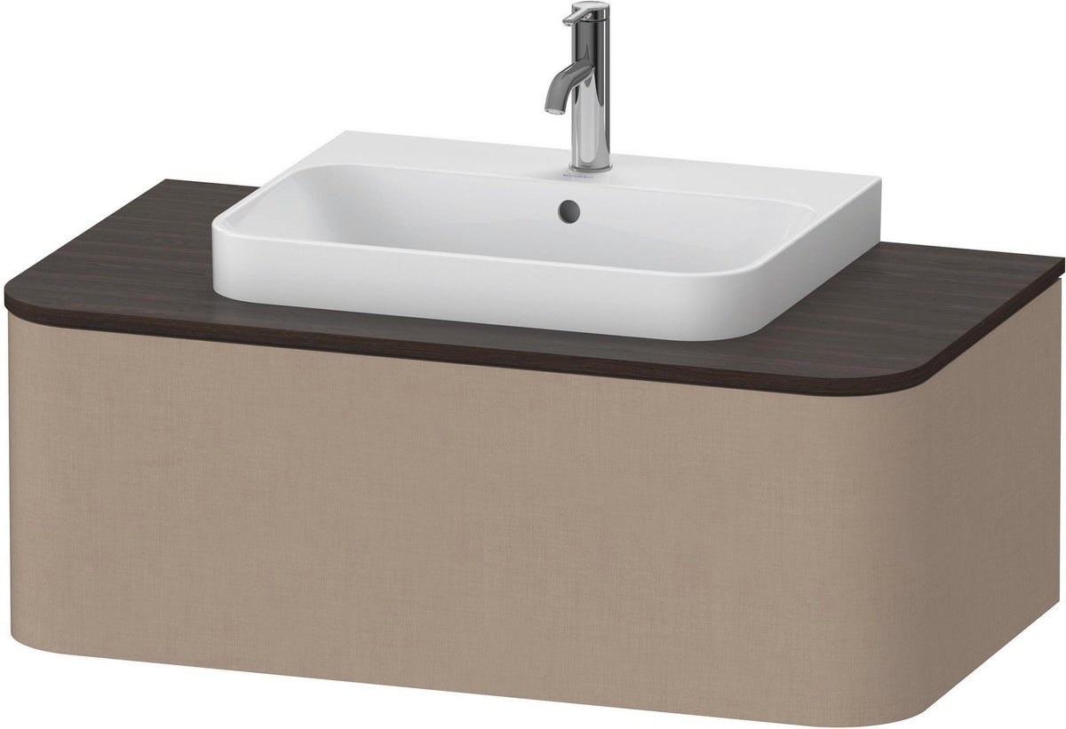 DURAVIT Happy D.2 Konsolenwaschtischunterbau 1000 mm Taupe supermatt mit Tip-On und LED