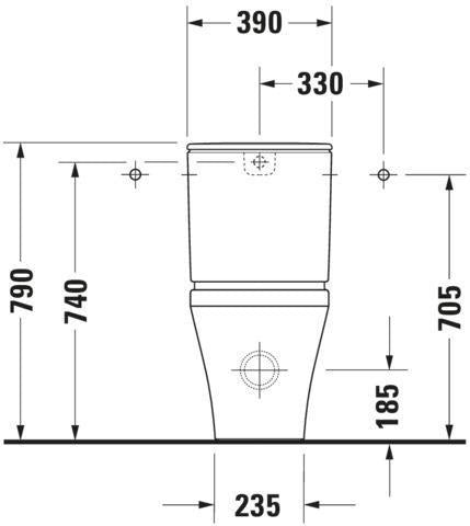 DURAVIT DuraStyle Stand-Tiefspül-WC 370x630 mm mit WonderGliss, Abgang Vario, weiß
