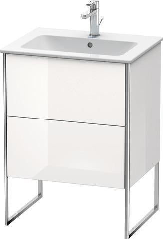 Duravit XSQUARE Waschtischunterbau 610 mm mit Auszug und Fußgestell – s-matt ES Ahorn