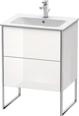 Duravit XSQUARE Waschtischunterbau 610 mm mit Auszug und Fußgestell – s-matt ES Ahorn