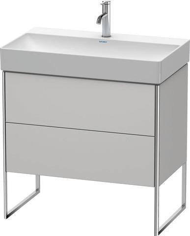 Duravit XSquare Waschtischunterbau 784 mm mit integriertem Fußgestell in Eiche silber-matt