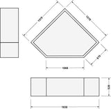 DURAVIT Wannenträger D-Code für Badewannen 670x1570x515 mm aus Polystyrol