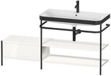 Duravit Waschtischset HAPPY D.2 PLUS 1600x490mm ein Hahnloch taupe supermatt